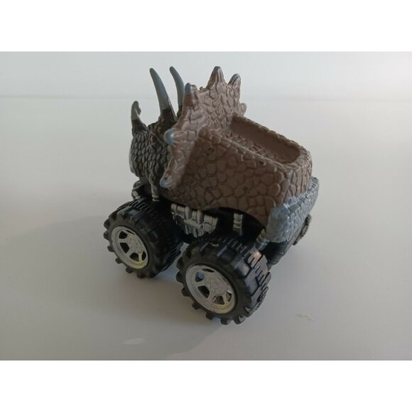 Dino Baby Pull Back Car Brown Vehicle Toy with Big Tire Wheels Toys For Kids - Picture 5 of 12